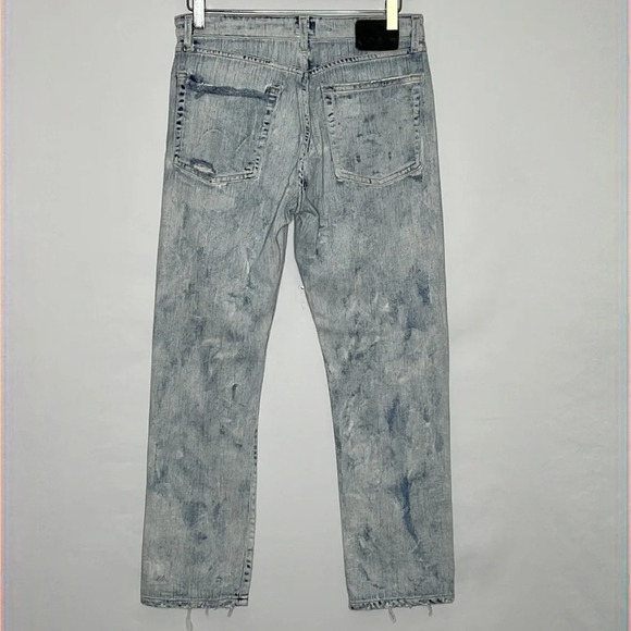Edwin Beth Boyfriend Ankle Acid Washed Distressed Jeans - Size 27 - Picture 5 of 11